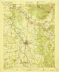 Murfreesboro Tennessee Historical topographic map, 1:62500 scale, 15 X 15 Minute, Year 1916