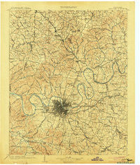 Nashville Tennessee Historical topographic map, 1:125000 scale, 30 X 30 Minute, Year 1903
