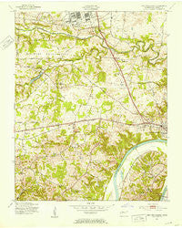 New Providence Tennessee Historical topographic map, 1:24000 scale, 7.5 X 7.5 Minute, Year 1951
