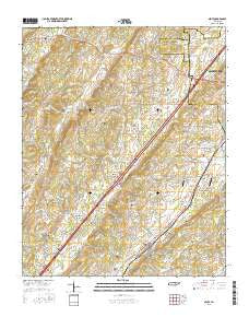 Niota Tennessee Current topographic map, 1:24000 scale, 7.5 X 7.5 Minute, Year 2016