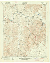 Normandy Tennessee Historical topographic map, 1:24000 scale, 7.5 X 7.5 Minute, Year 1947