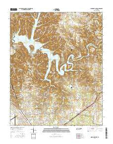 Normandy Lake Tennessee Current topographic map, 1:24000 scale, 7.5 X 7.5 Minute, Year 2016