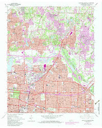 Northeast Memphis Tennessee Historical topographic map, 1:24000 scale, 7.5 X 7.5 Minute, Year 1965