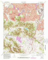 Oak Hill Tennessee Historical topographic map, 1:24000 scale, 7.5 X 7.5 Minute, Year 1968