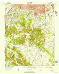 Oak Hill Tennessee Historical topographic map, 1:24000 scale, 7.5 X 7.5 Minute, Year 1953