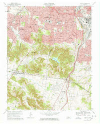 Oak Hill Tennessee Historical topographic map, 1:24000 scale, 7.5 X 7.5 Minute, Year 1968