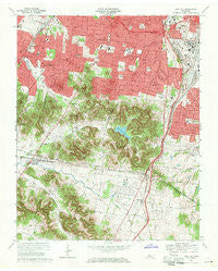 Oak Hill Tennessee Historical topographic map, 1:24000 scale, 7.5 X 7.5 Minute, Year 1968