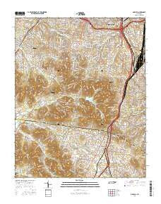 Oak Hill Tennessee Current topographic map, 1:24000 scale, 7.5 X 7.5 Minute, Year 2016