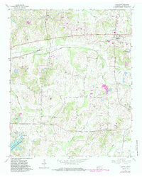 Oakland Tennessee Historical topographic map, 1:24000 scale, 7.5 X 7.5 Minute, Year 1965