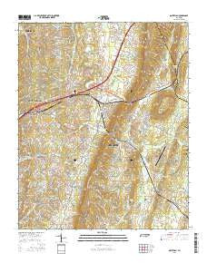 Ooltewah Tennessee Current topographic map, 1:24000 scale, 7.5 X 7.5 Minute, Year 2016
