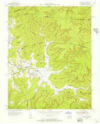 Pall Mall Tennessee Historical topographic map, 1:24000 scale, 7.5 X 7.5 Minute, Year 1954