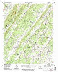 Pattie Gap Tennessee Historical topographic map, 1:24000 scale, 7.5 X 7.5 Minute, Year 1973