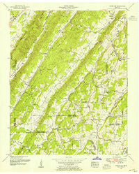 Pattie Gap Tennessee Historical topographic map, 1:24000 scale, 7.5 X 7.5 Minute, Year 1952