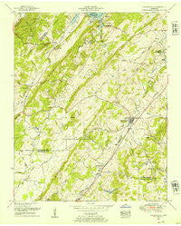 Philadelphia Tennessee Historical topographic map, 1:24000 scale, 7.5 X 7.5 Minute, Year 1952