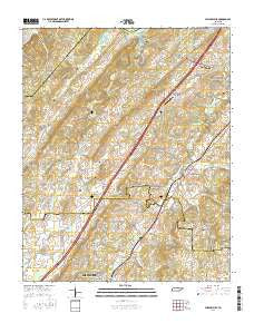 Philadelphia Tennessee Current topographic map, 1:24000 scale, 7.5 X 7.5 Minute, Year 2016