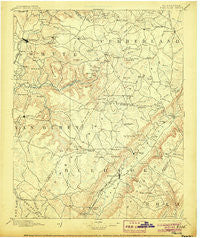 Pikeville Tennessee Historical topographic map, 1:125000 scale, 30 X 30 Minute, Year 1895