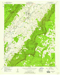 Pikeville Tennessee Historical topographic map, 1:24000 scale, 7.5 X 7.5 Minute, Year 1956