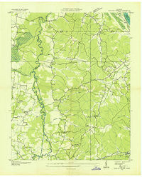 Poplar Creek Tennessee Historical topographic map, 1:24000 scale, 7.5 X 7.5 Minute, Year 1936