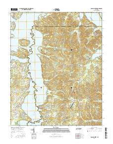 Poplar Creek Tennessee Current topographic map, 1:24000 scale, 7.5 X 7.5 Minute, Year 2016