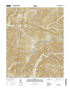 Primm Springs Tennessee Current topographic map, 1:24000 scale, 7.5 X 7.5 Minute, Year 2016