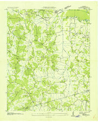 Reagan Tennessee Historical topographic map, 1:24000 scale, 7.5 X 7.5 Minute, Year 1936