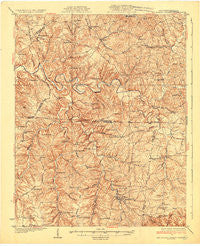 Red Boiling Springs Tennessee Historical topographic map, 1:62500 scale, 15 X 15 Minute, Year 1931
