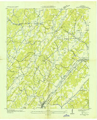 Riceville Tennessee Historical topographic map, 1:24000 scale, 7.5 X 7.5 Minute, Year 1935