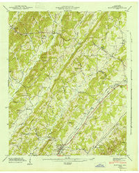 Riceville Tennessee Historical topographic map, 1:24000 scale, 7.5 X 7.5 Minute, Year 1943
