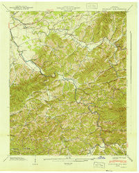 Richardson Cove Tennessee Historical topographic map, 1:24000 scale, 7.5 X 7.5 Minute, Year 1940