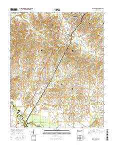 Ripley South Tennessee Current topographic map, 1:24000 scale, 7.5 X 7.5 Minute, Year 2016