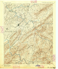 Roan Mountain Tennessee Historical topographic map, 1:125000 scale, 30 X 30 Minute, Year 1894