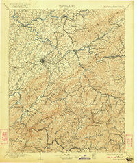 Roan Mountain Tennessee Historical topographic map, 1:125000 scale, 30 X 30 Minute, Year 1904