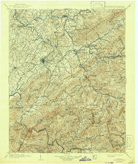 Roan Mountain Tennessee Historical topographic map, 1:125000 scale, 30 X 30 Minute, Year 1904