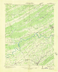 Rogersville Tennessee Historical topographic map, 1:48000 scale, 15 X 15 Minute, Year 1935