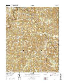 Rugby Tennessee Current topographic map, 1:24000 scale, 7.5 X 7.5 Minute, Year 2016