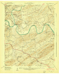 Shooks Gap Tennessee Historical topographic map, 1:24000 scale, 7.5 X 7.5 Minute, Year 1940