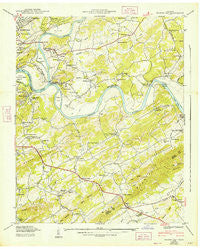 Shooks Gap Tennessee Historical topographic map, 1:24000 scale, 7.5 X 7.5 Minute, Year 1940