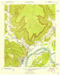 South Pittsburg Tennessee Historical topographic map, 1:24000 scale, 7.5 X 7.5 Minute, Year 1942