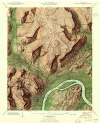 South Pittsburg Tennessee Historical topographic map, 1:24000 scale, 7.5 X 7.5 Minute, Year 1942