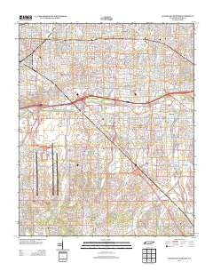 Southeast Memphis Tennessee Historical topographic map, 1:24000 scale, 7.5 X 7.5 Minute, Year 2013