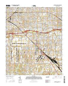 Southeast Memphis Tennessee Current topographic map, 1:24000 scale, 7.5 X 7.5 Minute, Year 2016