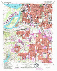 Southwest Memphis Tennessee Historical topographic map, 1:24000 scale, 7.5 X 7.5 Minute, Year 1965