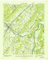 Spring City Tennessee Historical topographic map, 1:24000 scale, 7.5 X 7.5 Minute, Year 1936