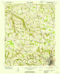 Springfield North Tennessee Historical topographic map, 1:24000 scale, 7.5 X 7.5 Minute, Year 1952