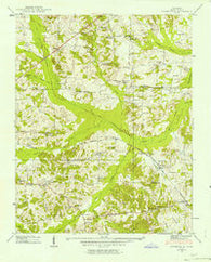 Springville Tennessee Historical topographic map, 1:24000 scale, 7.5 X 7.5 Minute, Year 1938