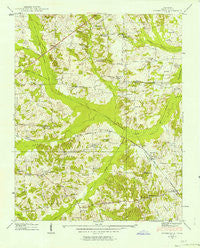 Springville Tennessee Historical topographic map, 1:24000 scale, 7.5 X 7.5 Minute, Year 1938