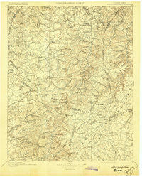 Standingstone Tennessee Historical topographic map, 1:125000 scale, 30 X 30 Minute, Year 1897