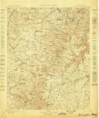 Standingstone Tennessee Historical topographic map, 1:125000 scale, 30 X 30 Minute, Year 1898