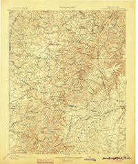 Standingstone Tennessee Historical topographic map, 1:125000 scale, 30 X 30 Minute, Year 1898