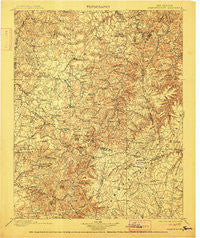 Standingstone Tennessee Historical topographic map, 1:125000 scale, 30 X 30 Minute, Year 1898